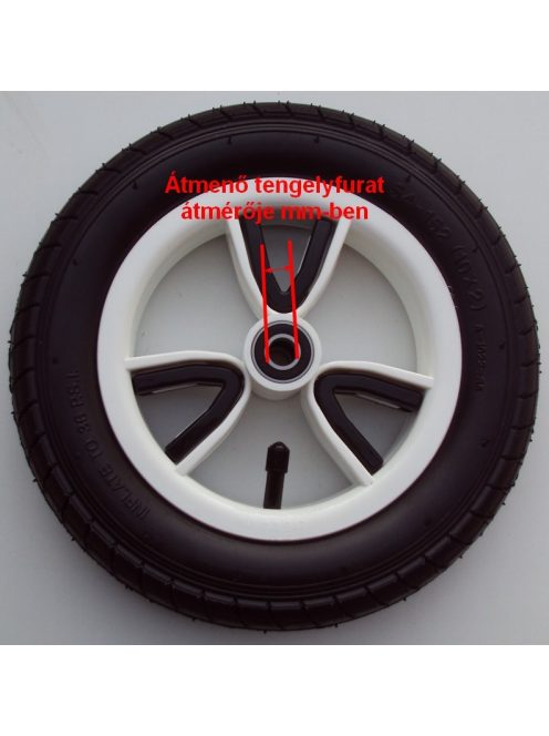 Grande Pumpálható fehér 10" Babakocsi kerék első kicsi