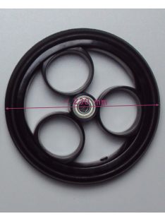   Tömör Futuro fekete Gondozásmentes puha Babakocsi Kerék kicsi első 