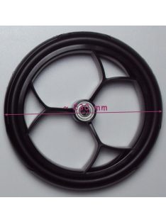   Tömör Futuro fekete Gondozásmentes puha Babakocsi Kerék kicsi első 