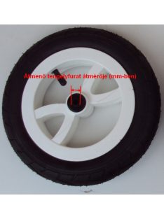   KMK fehér Pumpálható (tömlős) Babakocsi kerék első kicsi 10"