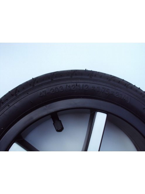 KMK fehér vékonyküllős Pumpálható (tömlős) Babakocsi kerék hátsó nagy 12"