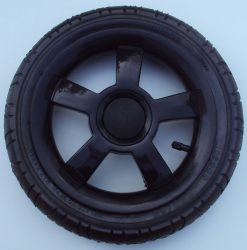 Omega Pumpálható (tömlős) fekete 12" Babakocsi kerék hátsó nagy