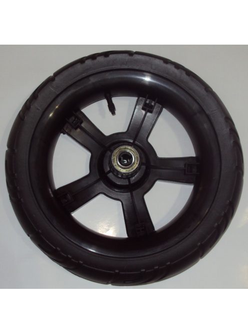 Tömör Omega Fekete-Króm Babakocsi Kerék nagy 12"