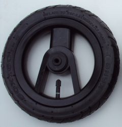 Adbor Lux Pumpálható (tömlős) 10" Babakocsi kerék fekete kicsi első 